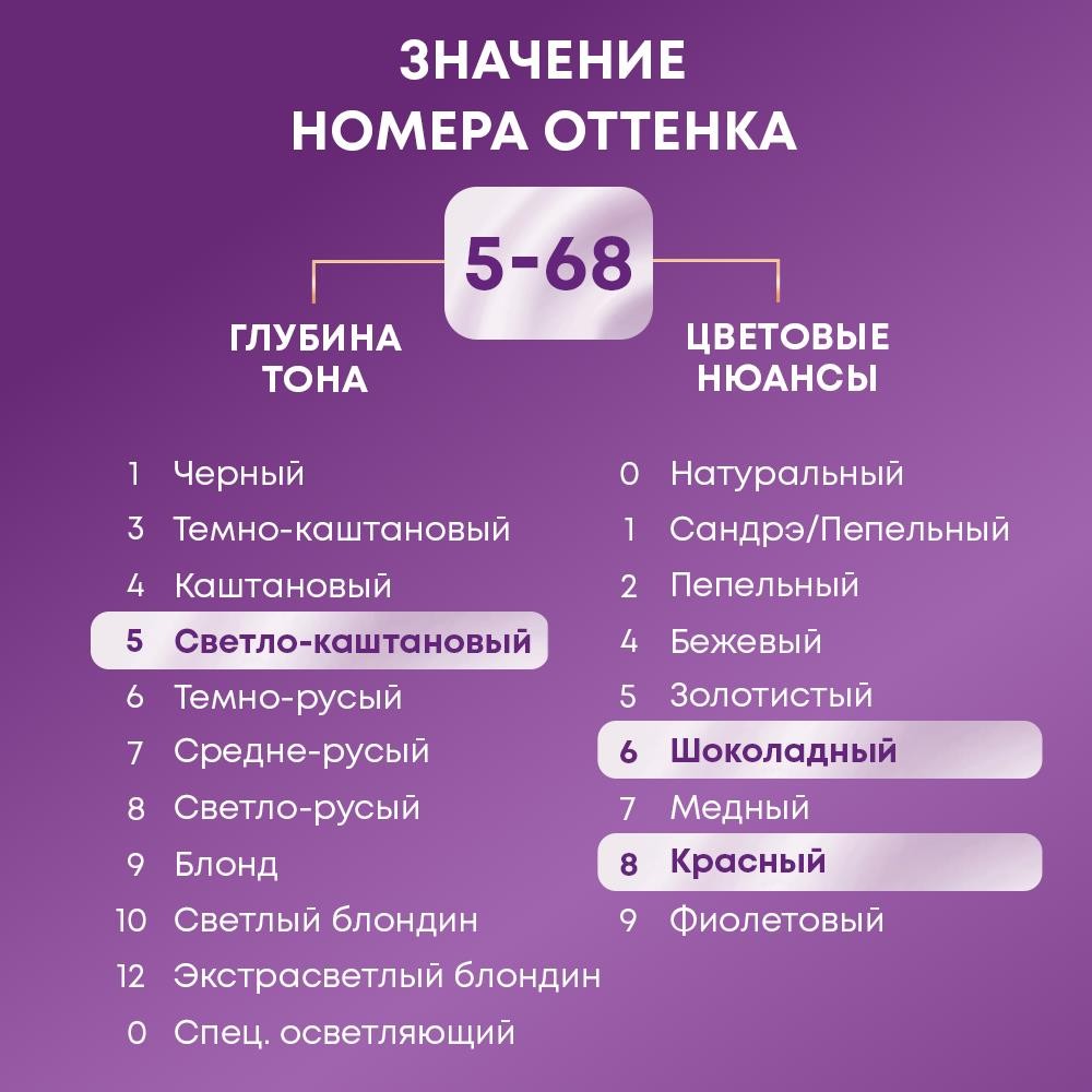 Крем - Краска Palette Интенсивный цвет стойкая для волос NR4 Каштан 50мл