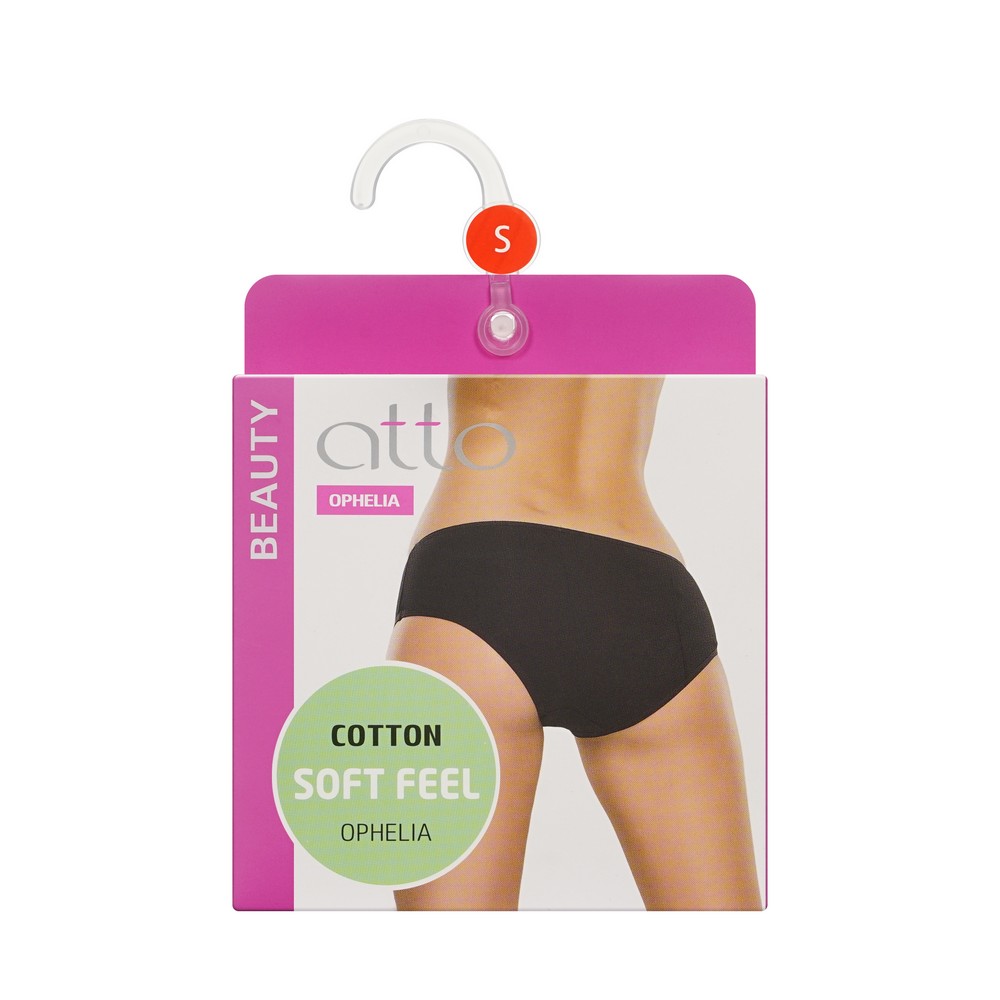 женские трусы - слипы Atto черные S