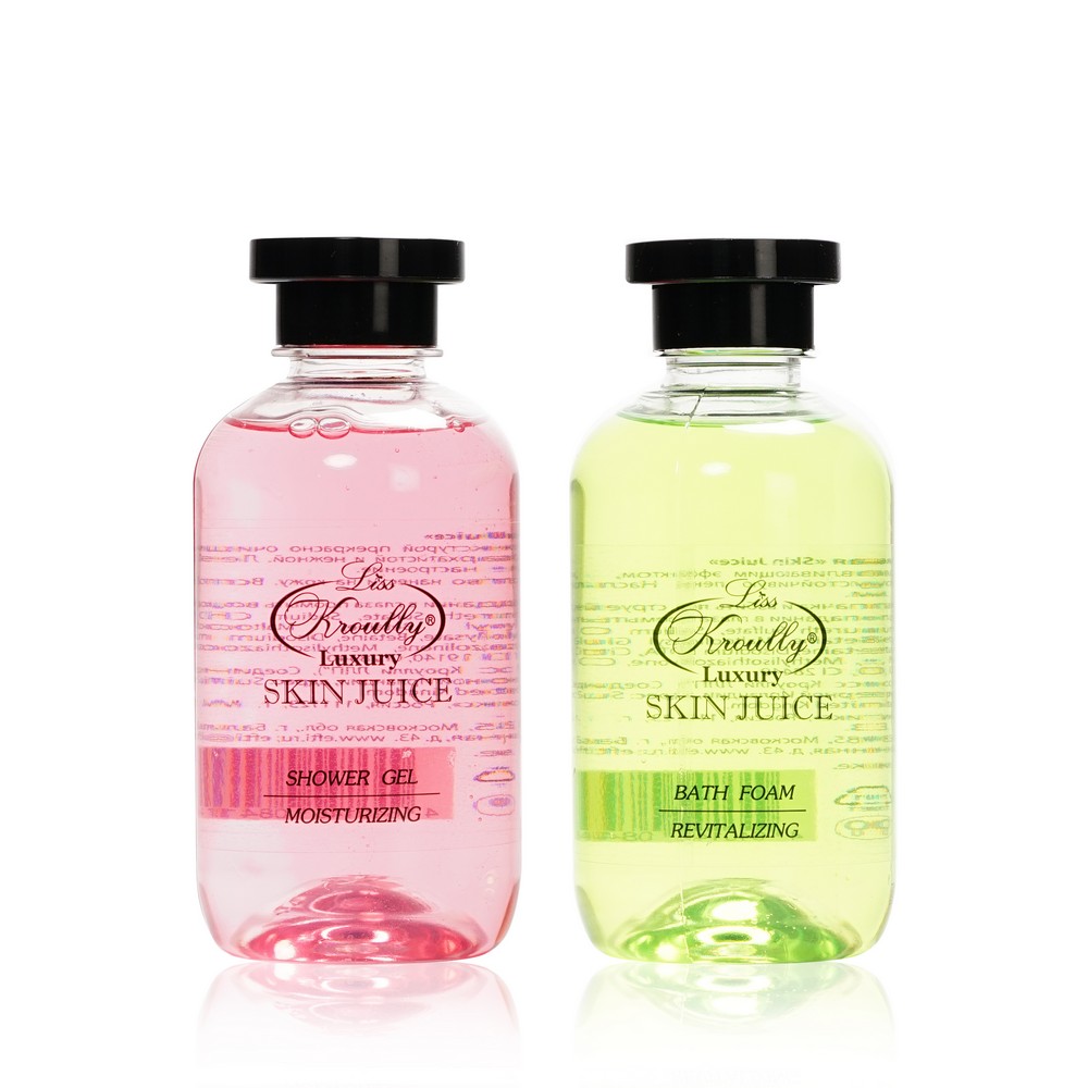 Женский набор Liss Kroully Skin Juice ( гель для душа " увлажняющий " 270мл + пена для ванн " восстанавливающая " 270мл )