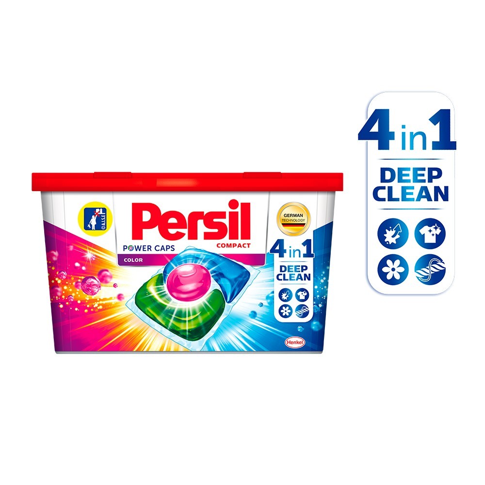 Капсулы для стирки цветного белья Persil Power caps color 4 в 1 14шт