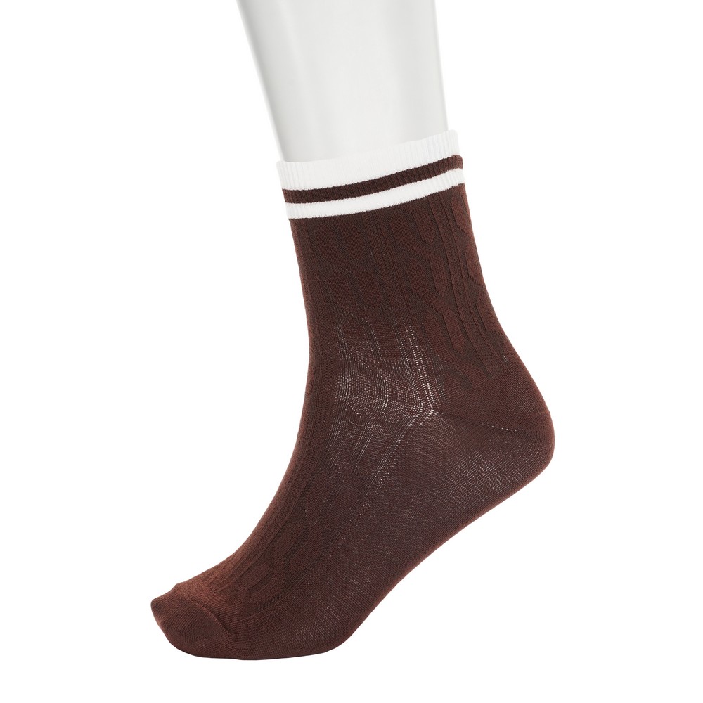 Good Socks ажурные жен носки трик.плетение коричневые 1ПАР