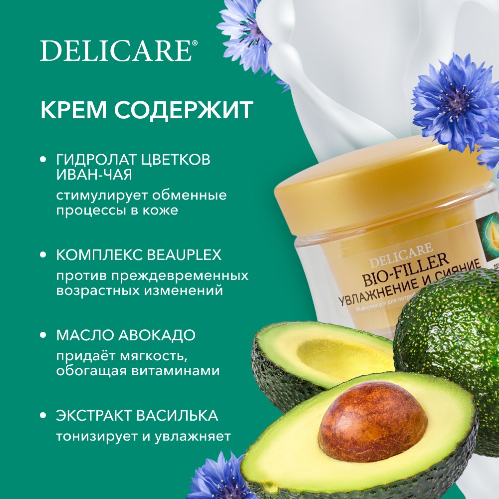 Крем для лица Delicare День + ночь 36+ 50мл