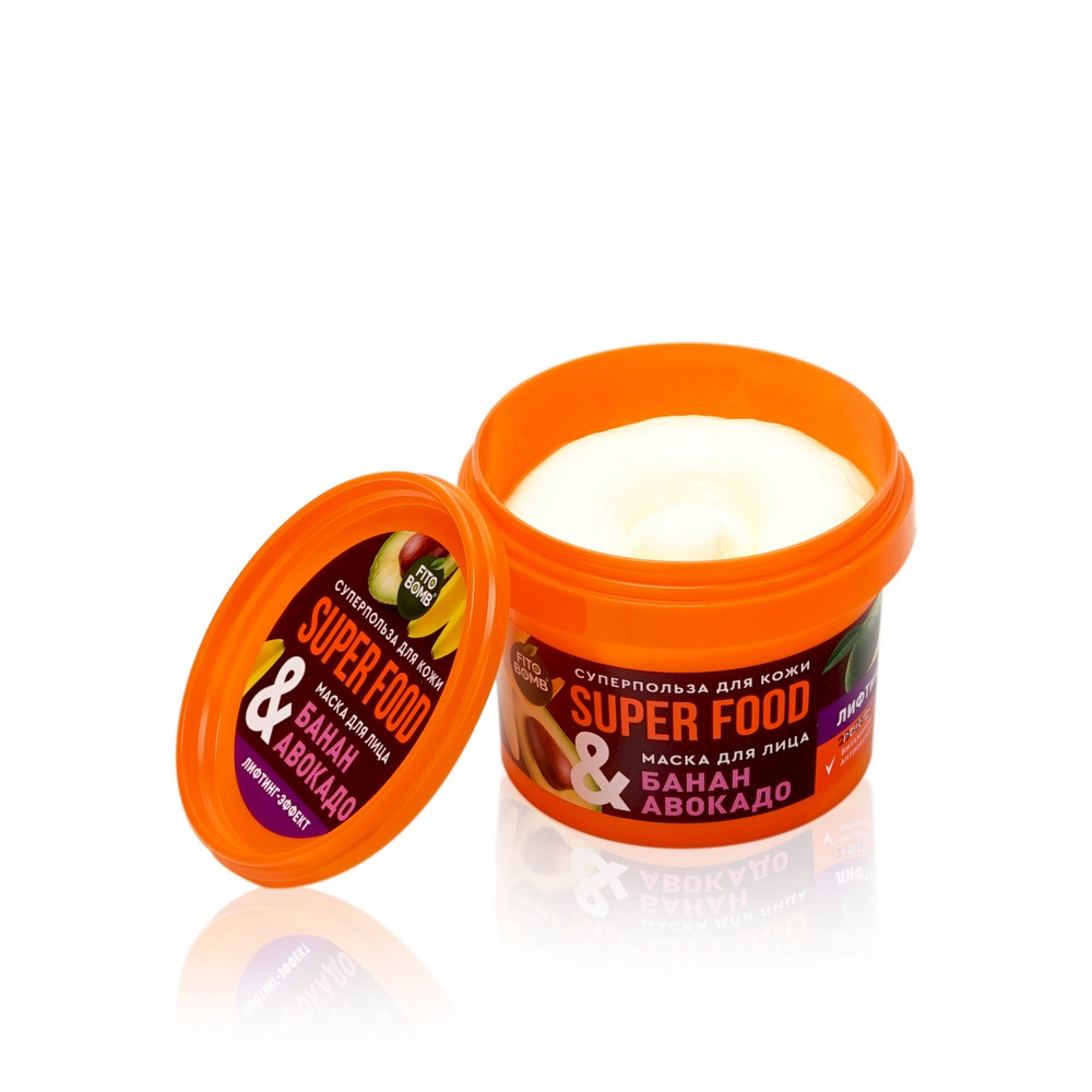 Маска для лица ФИТОкосметик Super Food " Банан & авокадо " 100мл