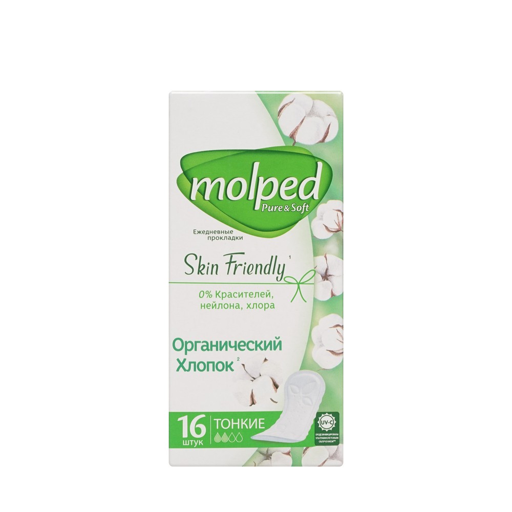 Molped прокладки ежедневные Skin Friendly 16ШТ