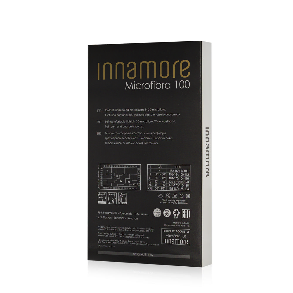 Женские колготки Innamore MICROFIBRA 100den Nero 4 размер