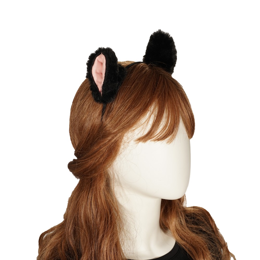 Ободок для волос Ameli с объемными кошачьими ушками из меха
