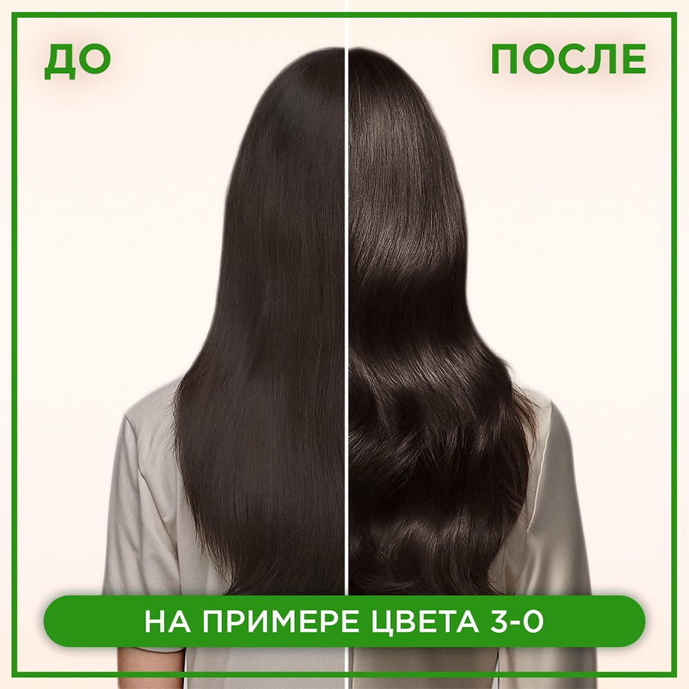 Стойкая крем - краска для волос Palette Naturia 3-0 Темно-каштановый