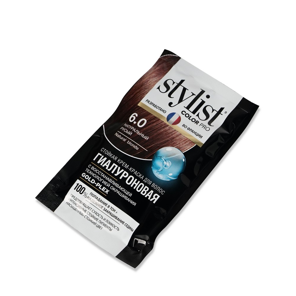Стойкая крем - краска для волос Stylist Color Pro 6.0 , Натуральный русый , 120мл