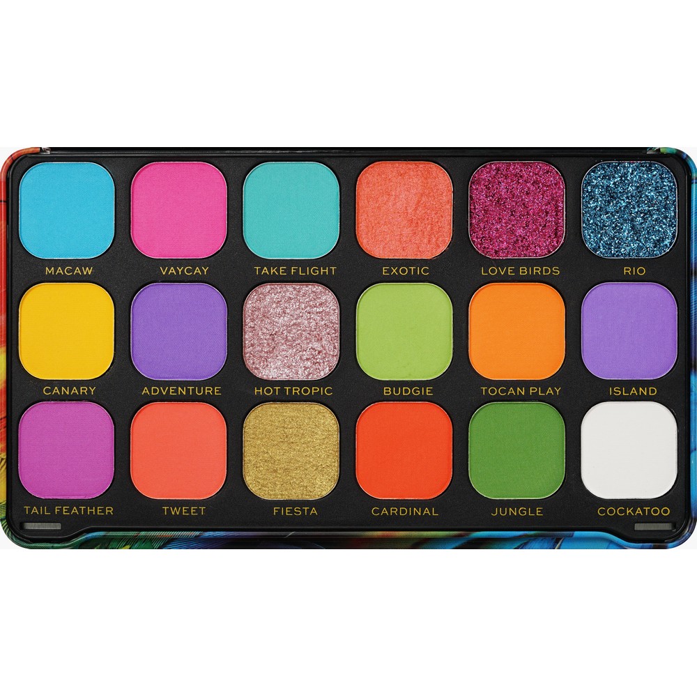 Тени для век MakeUp Revolution Forever Flawless , Bird of Paradise , 18 цветов , 19,8г