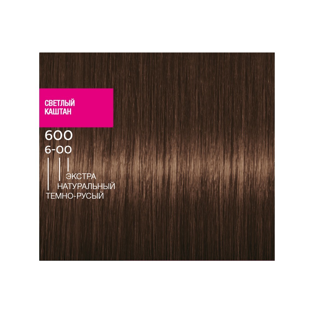 краска - мусс Schwarzkopf PERFECT MOUSSE стойкая для волос 600 Светлый каштан