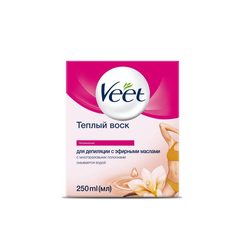 теплый воск Для депиляции Veet с эфирными маслами 250мл