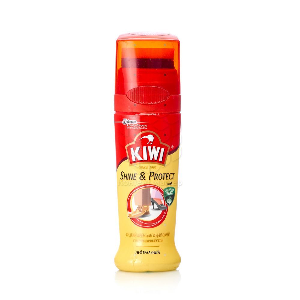 крем - краска Kiwi Shine & Protect для обуви для Гладкой кожи Прозрачный 50мл