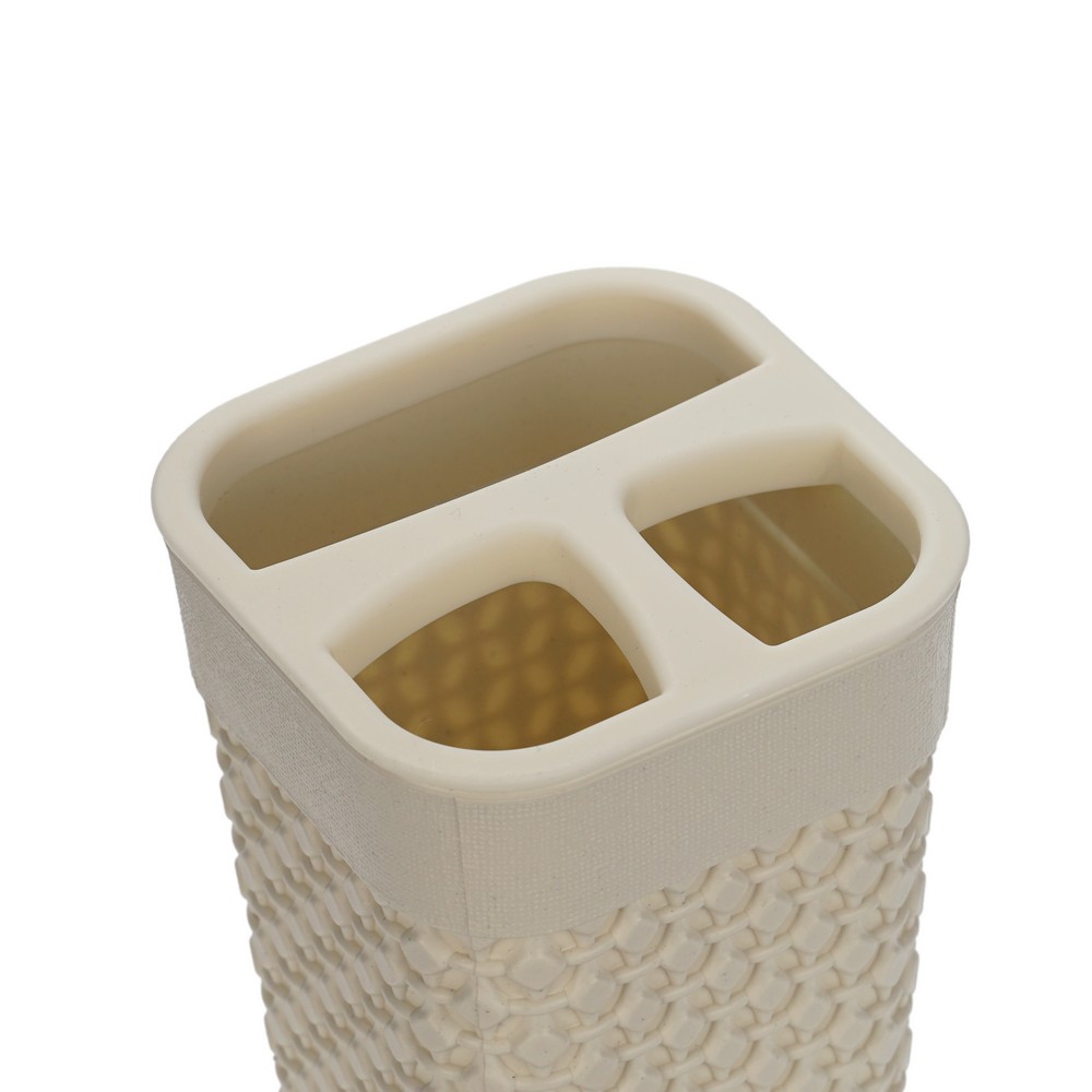 Стакан - подставка для зубных щеток Plast Team Oslo молочный