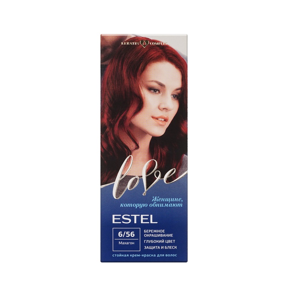Стойкая крем - краска для волос Estel Love 6/56 Махагон