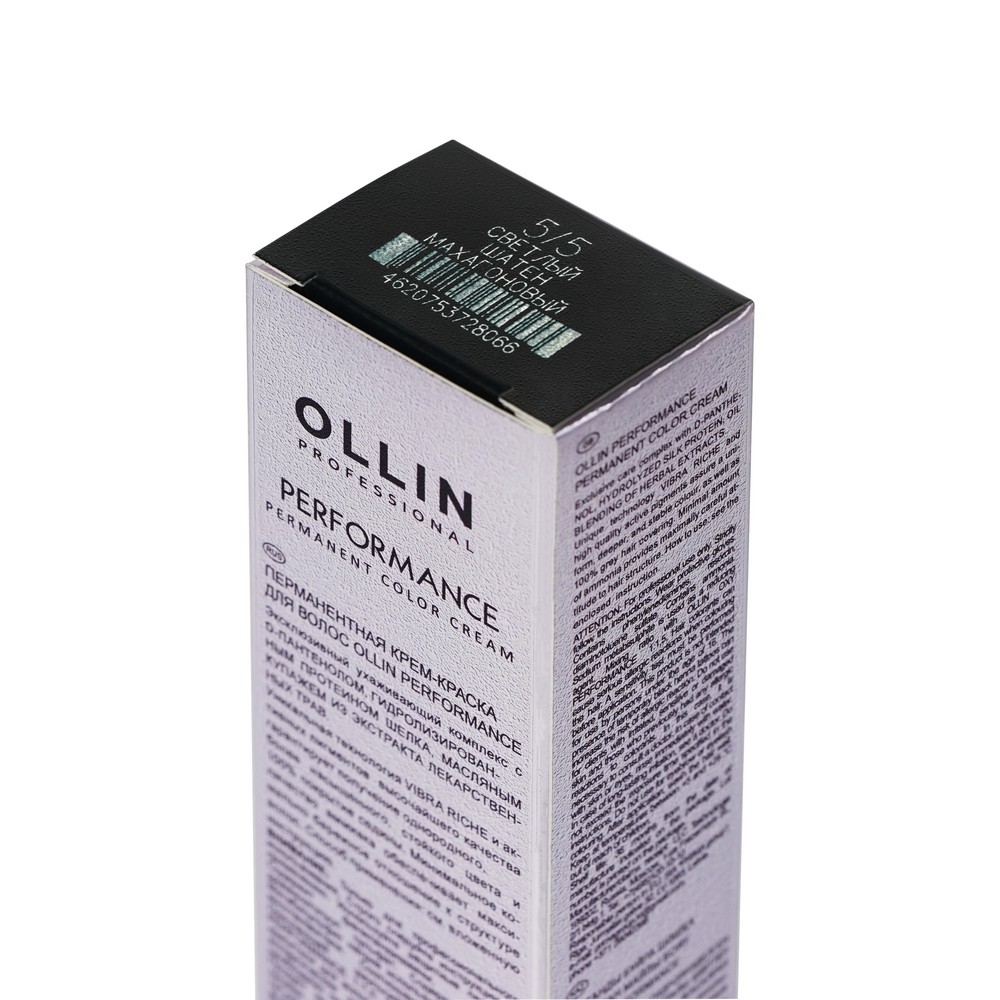 Крем - краска для волос Ollin Professional Performance 5/5 Светлый шатен махагоновый 60мл