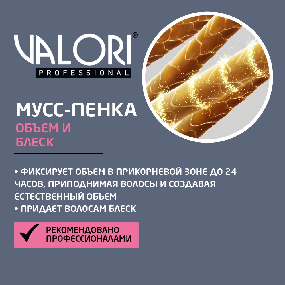 Пенка для укладки волос Valori Push-Up 150мл