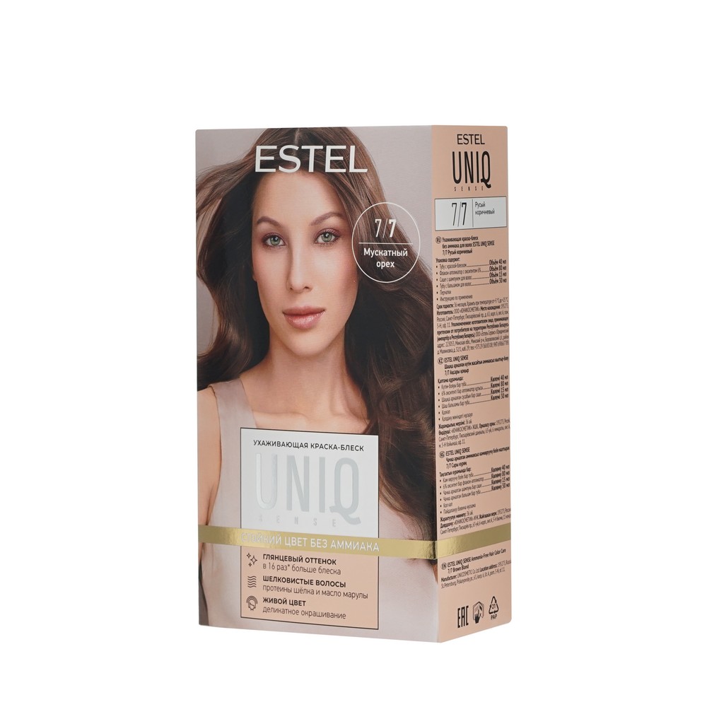 ESTEL UNIQ SENSE краска для волос 7/7 русый коричневый 1ШТ