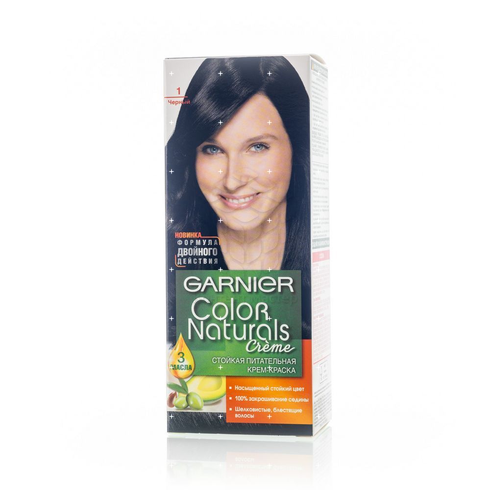 крем - краска Garnier Color Naturals стойкая для волос 1 Черный