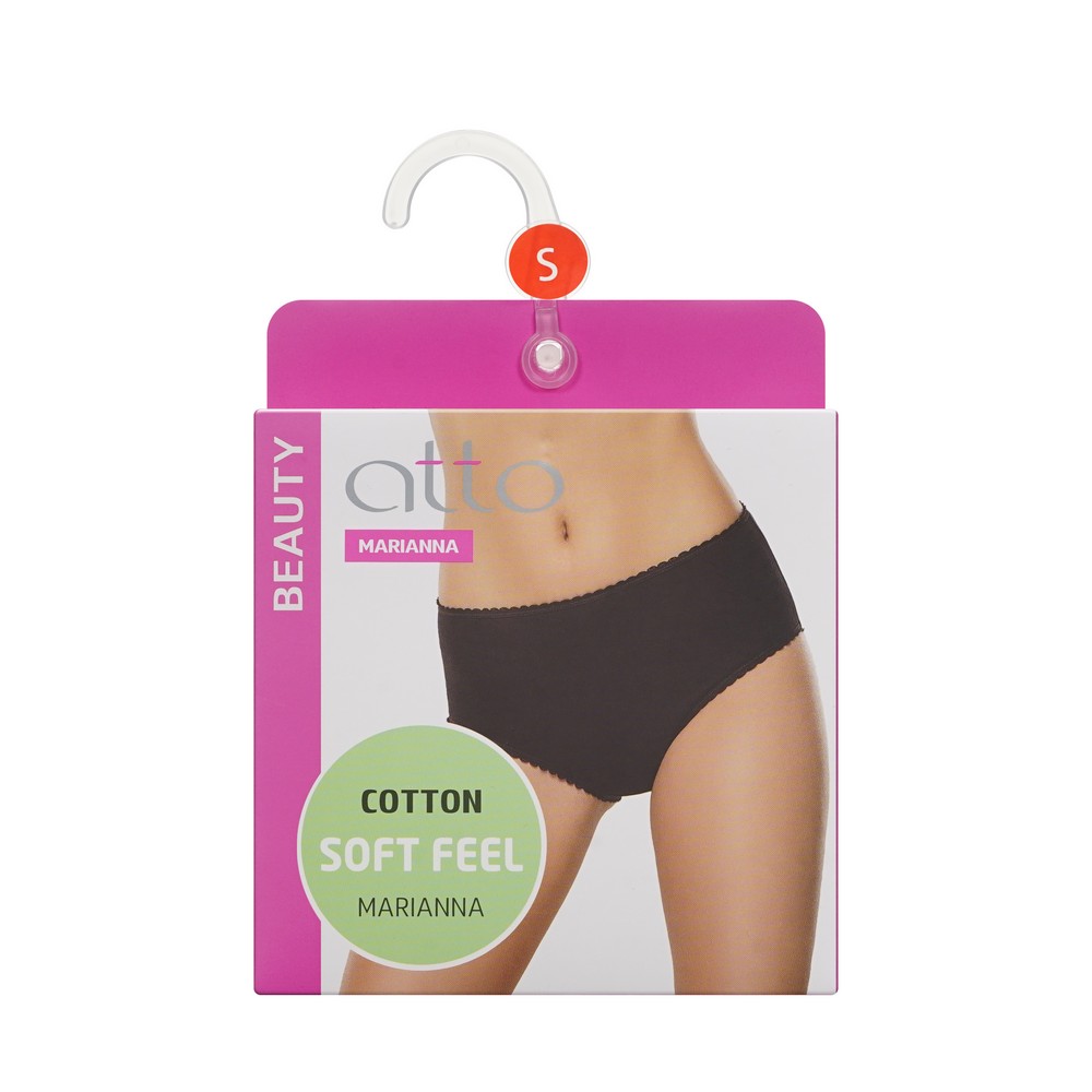 женские трусы - слипы Atto ажурной резинкой белые S