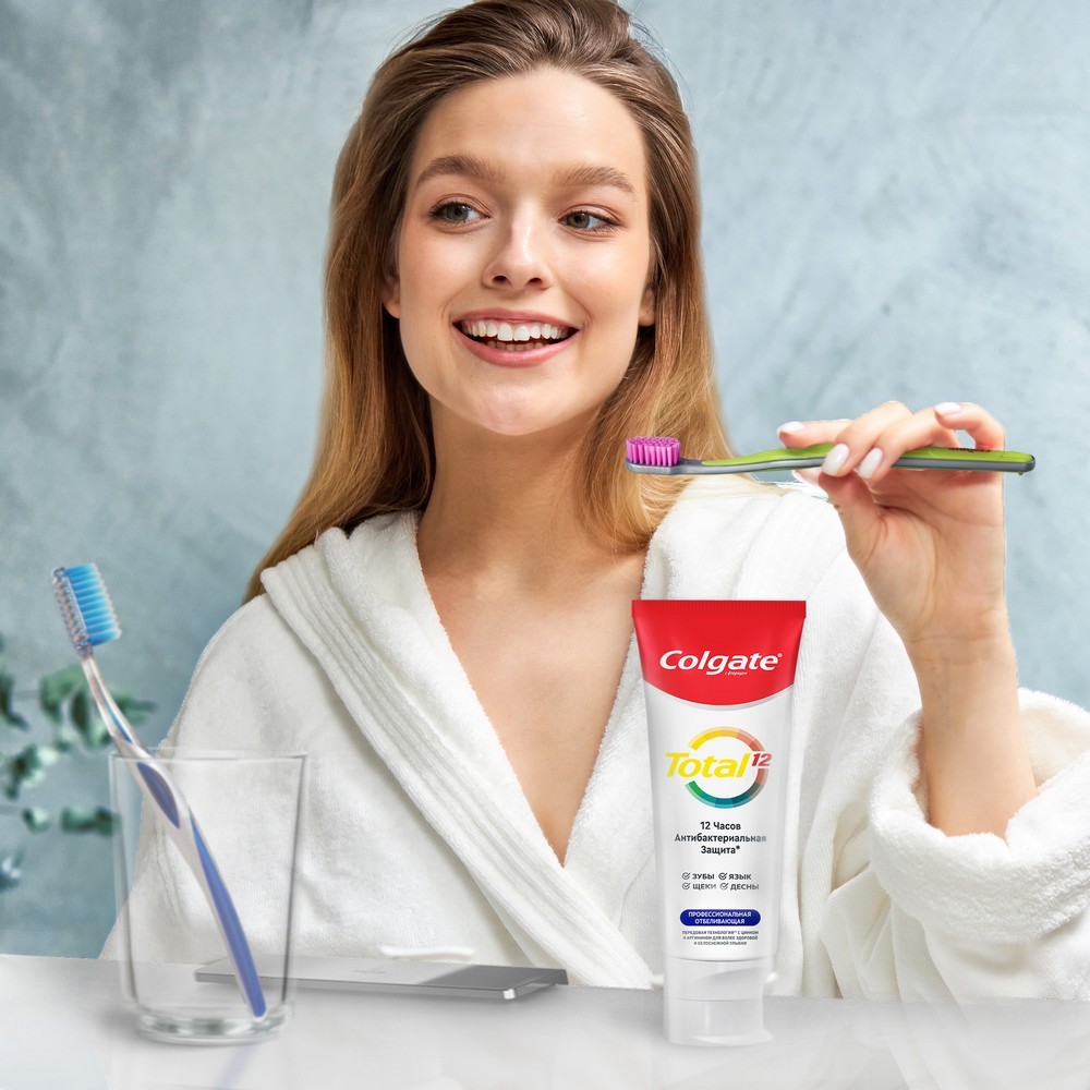 зубная паста Colgate total " Профессиональная отбеливающая " 75мл
