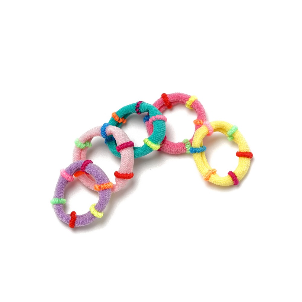 Детская резинка для волос Ameli Полоски , в косметичке набор 50шт