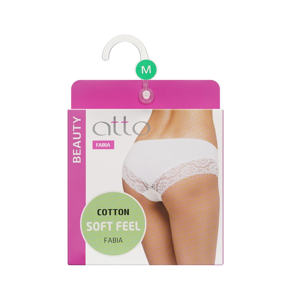 Женские трусы - слипы Atto с кружевом A2019-11 бежевые M