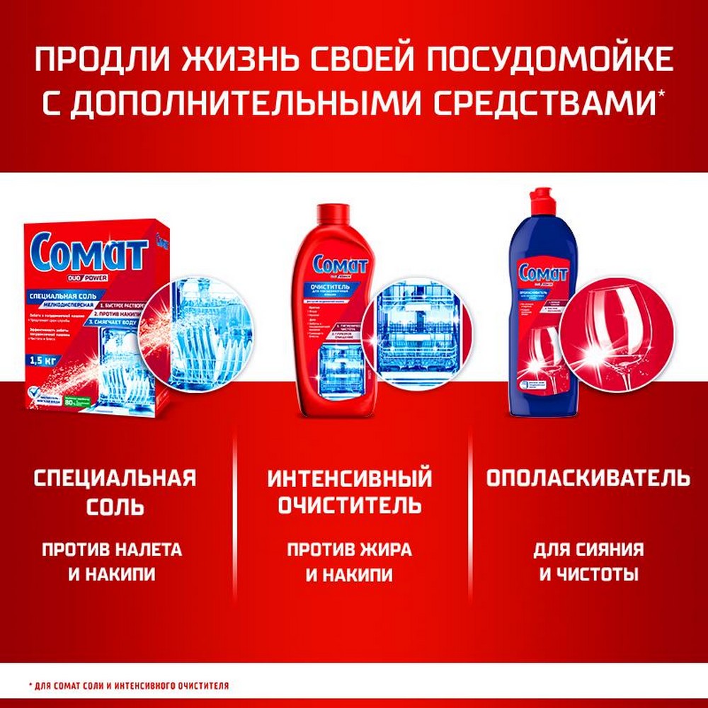 Соль Somat для посудомоечных машин 1,5кг