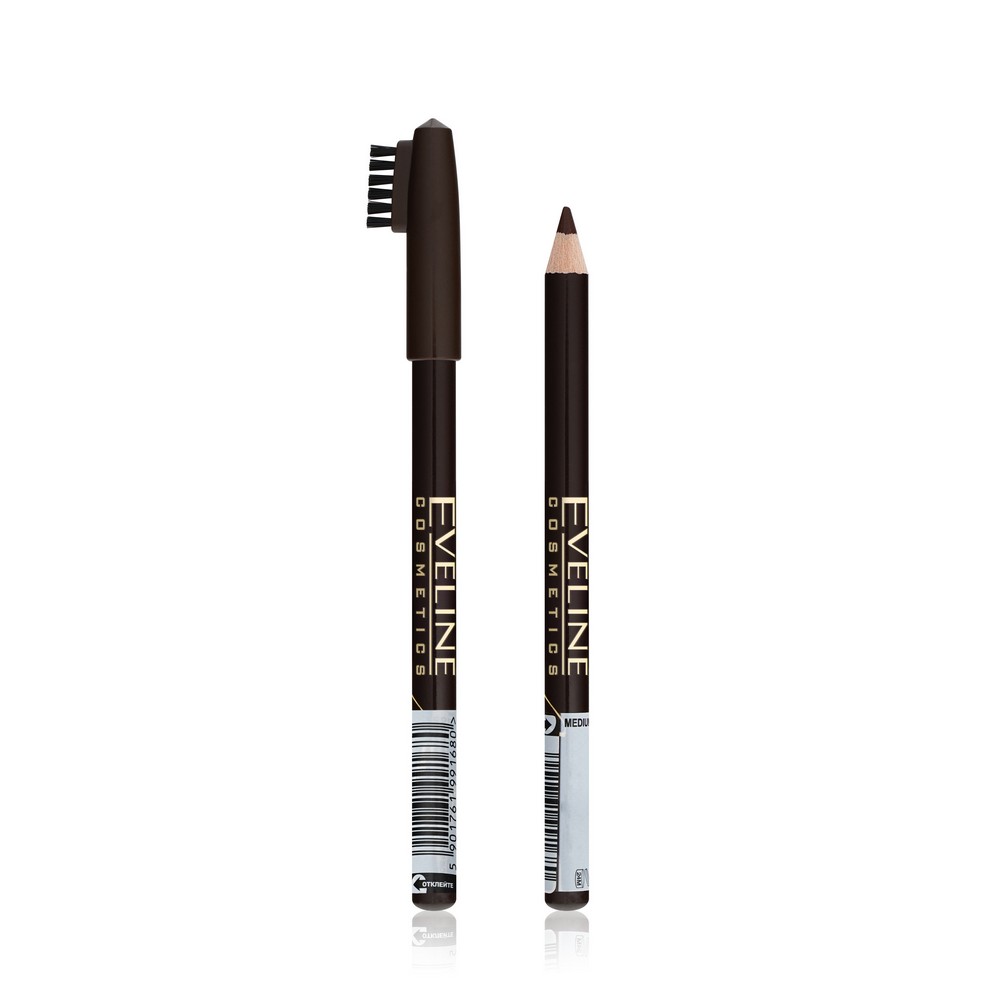 Карандаш для бровей Eveline EYEBROW PENCIL Medium brown