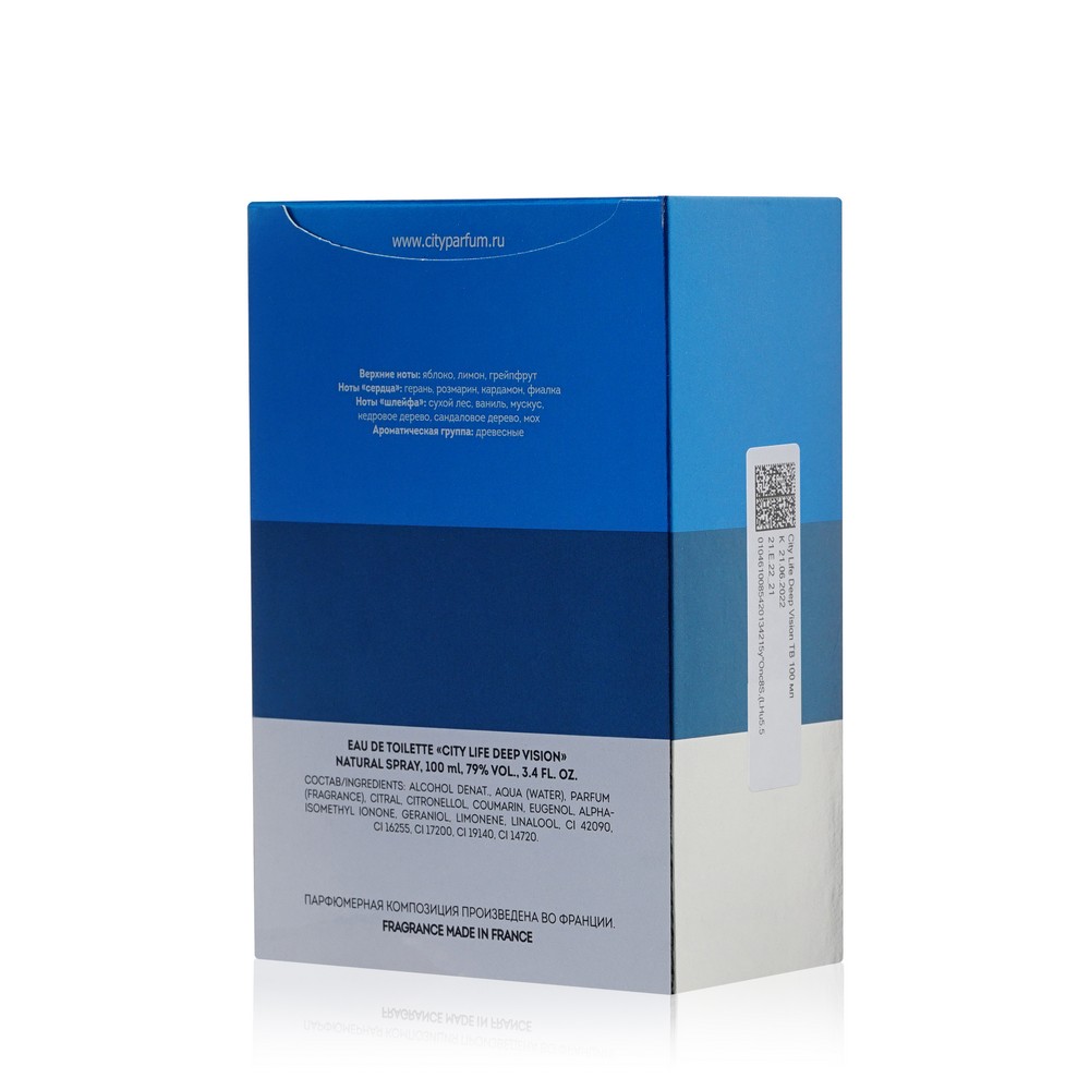 Мужская туалетная вода City Life Deep Vision 100мл