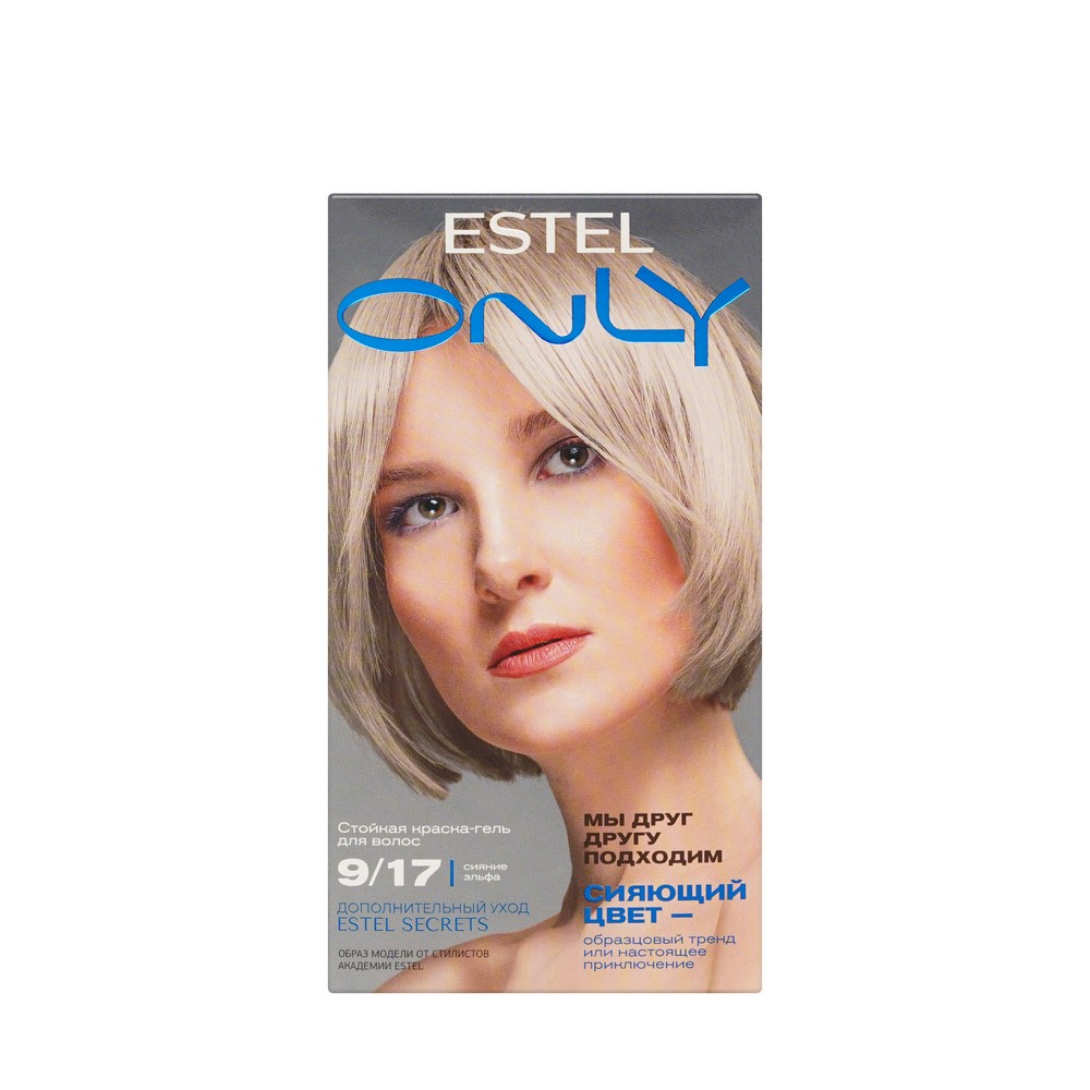 Стойкая краска - гель Estel Only для волос 9/17 Блондин пепельно-коричневый