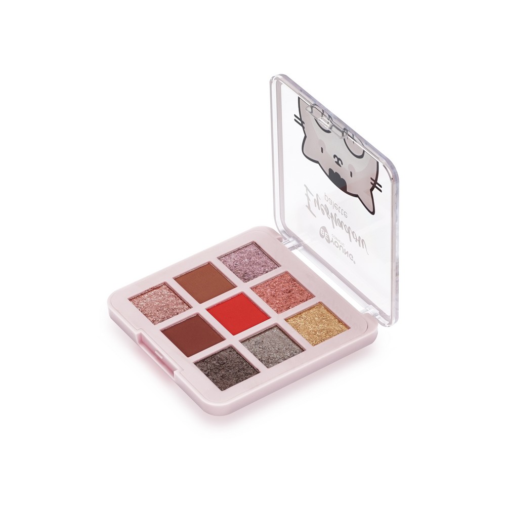 Палетка теней для век BeYoung Eyeshadow palette Кот 9 оттенков 10г