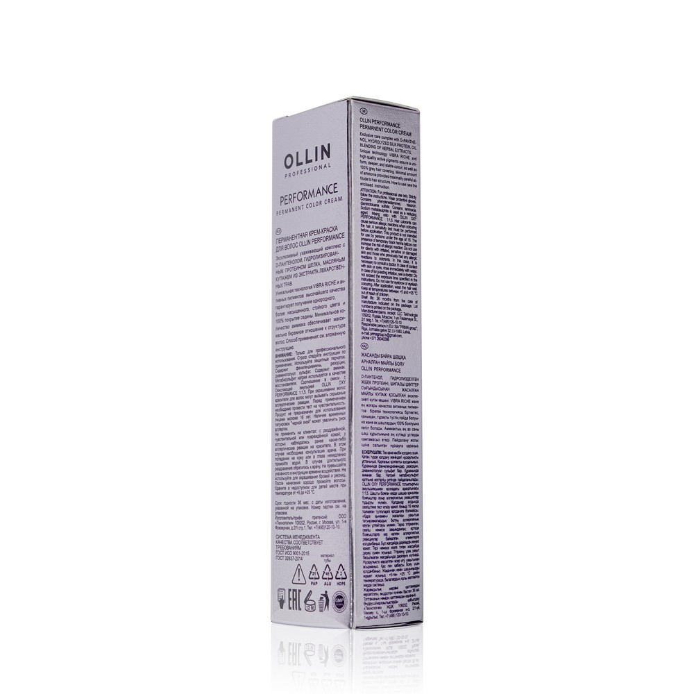 Крем - краска для волос Ollin Professional Performance 9/1 Блондин пепельный 60мл