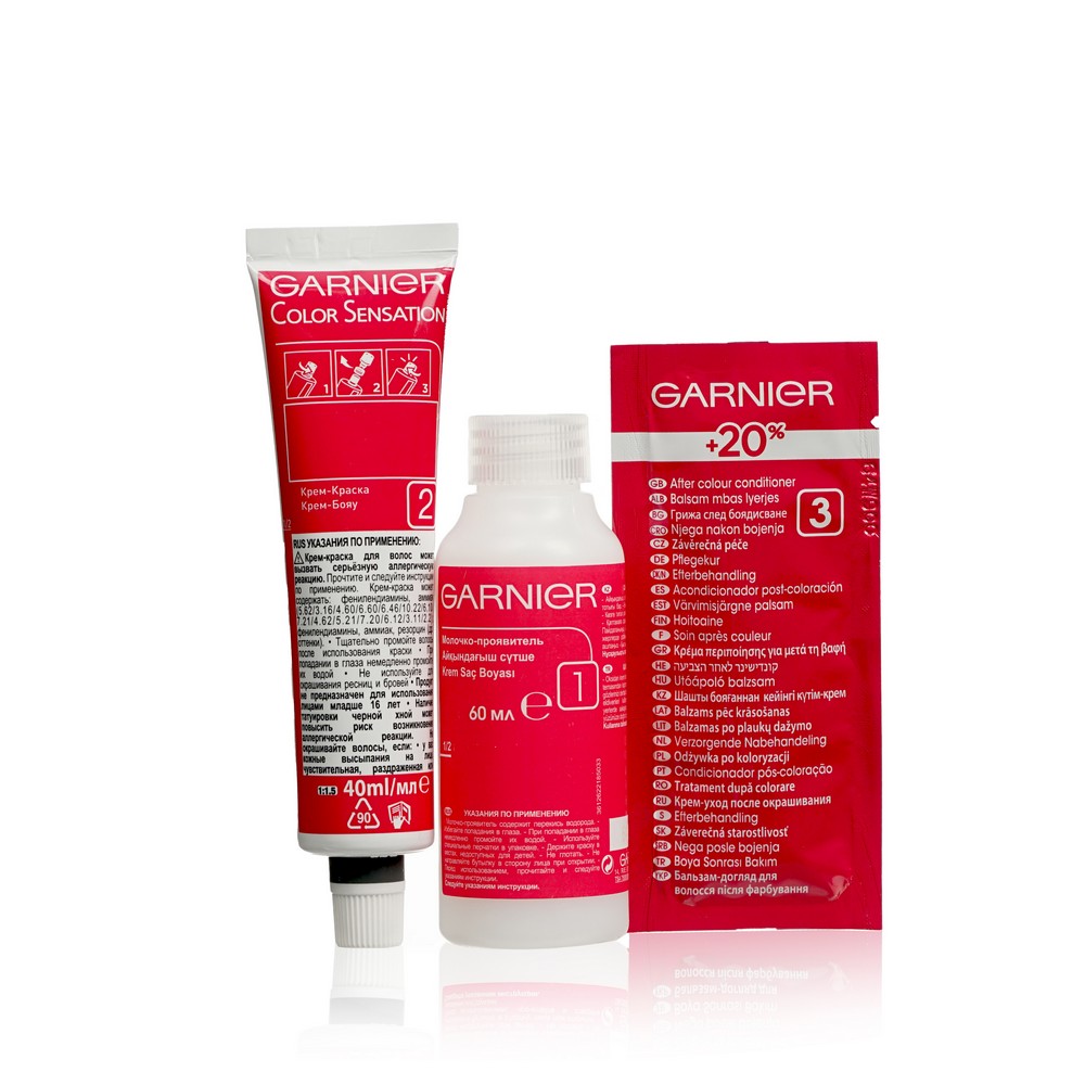 Суперосветляющая крем - краска Garnier Color Sensation " Роскошный цвет " с эссенцией дикой розы 901 Серебристый блонд 140мл