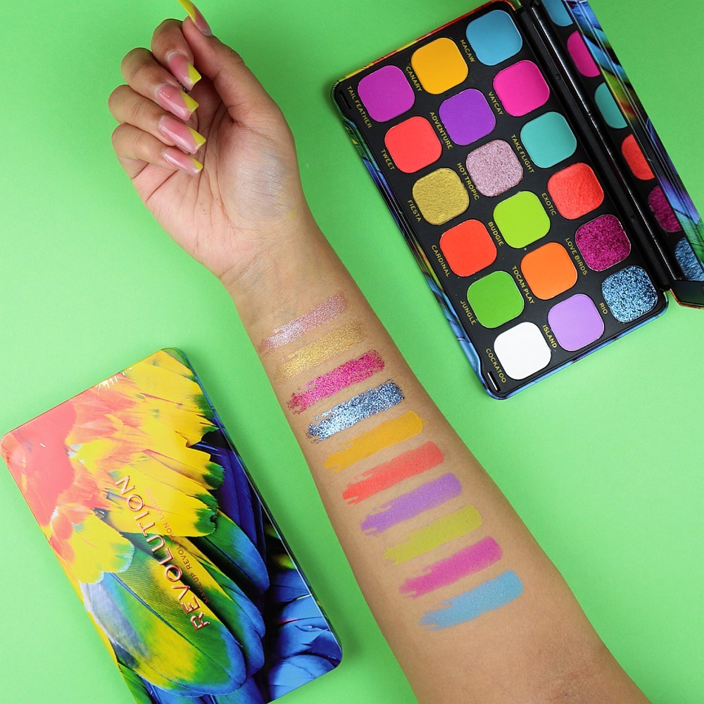Тени для век MakeUp Revolution Forever Flawless , Bird of Paradise , 18 цветов , 19,8г