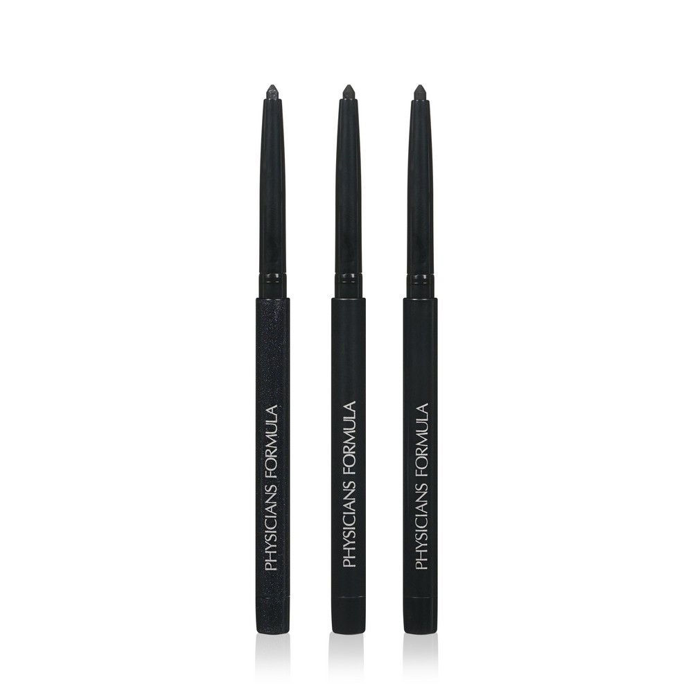 Водостойкие карандаши для век Physician's Formula Eye Booster Gel Eyeliner Trio Черный матовый , сатиновый , мерцающий 3*0,37г
