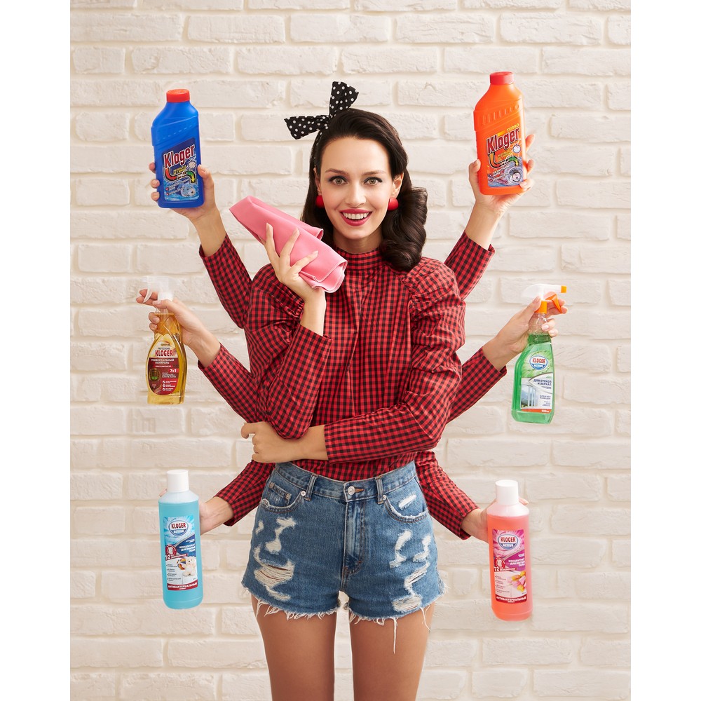 чистящий порошок Kloger для удаления накипи для автоматических стиральных машин 550г