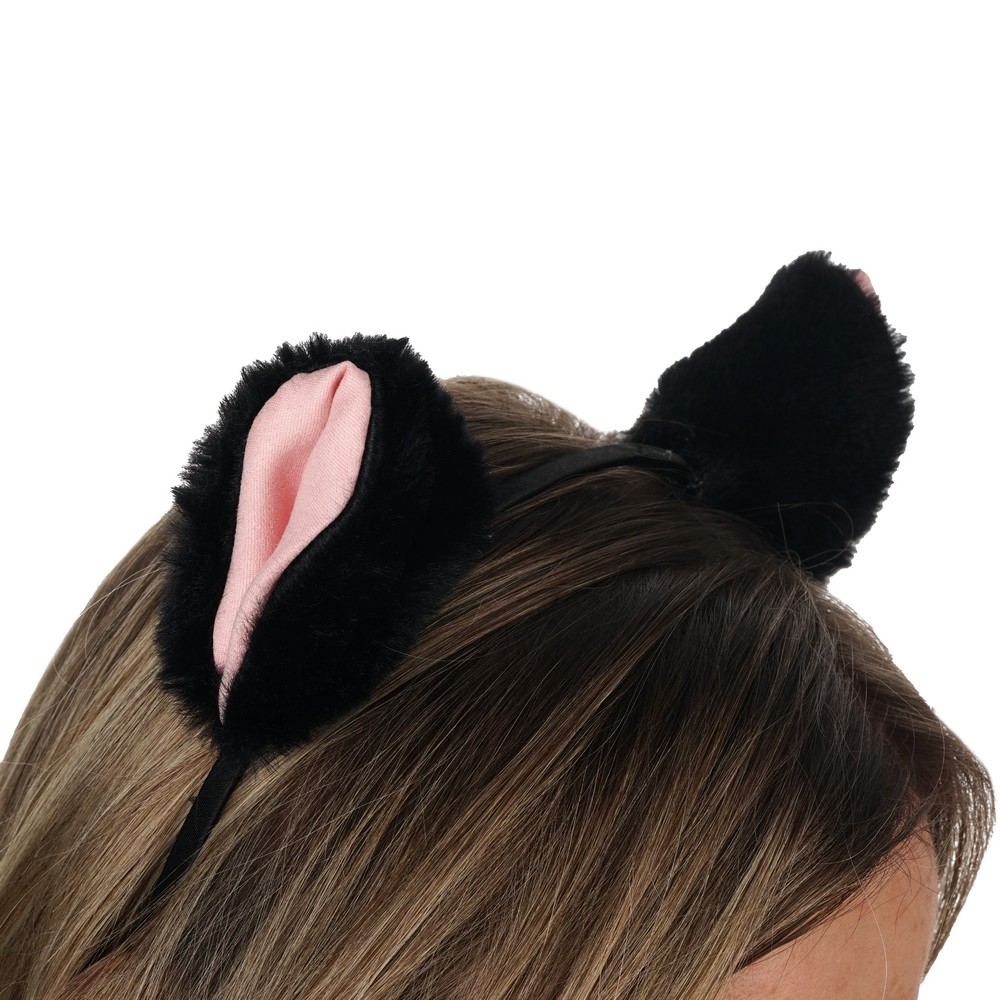 Ободок для волос Ameli с объемными кошачьими ушками из меха