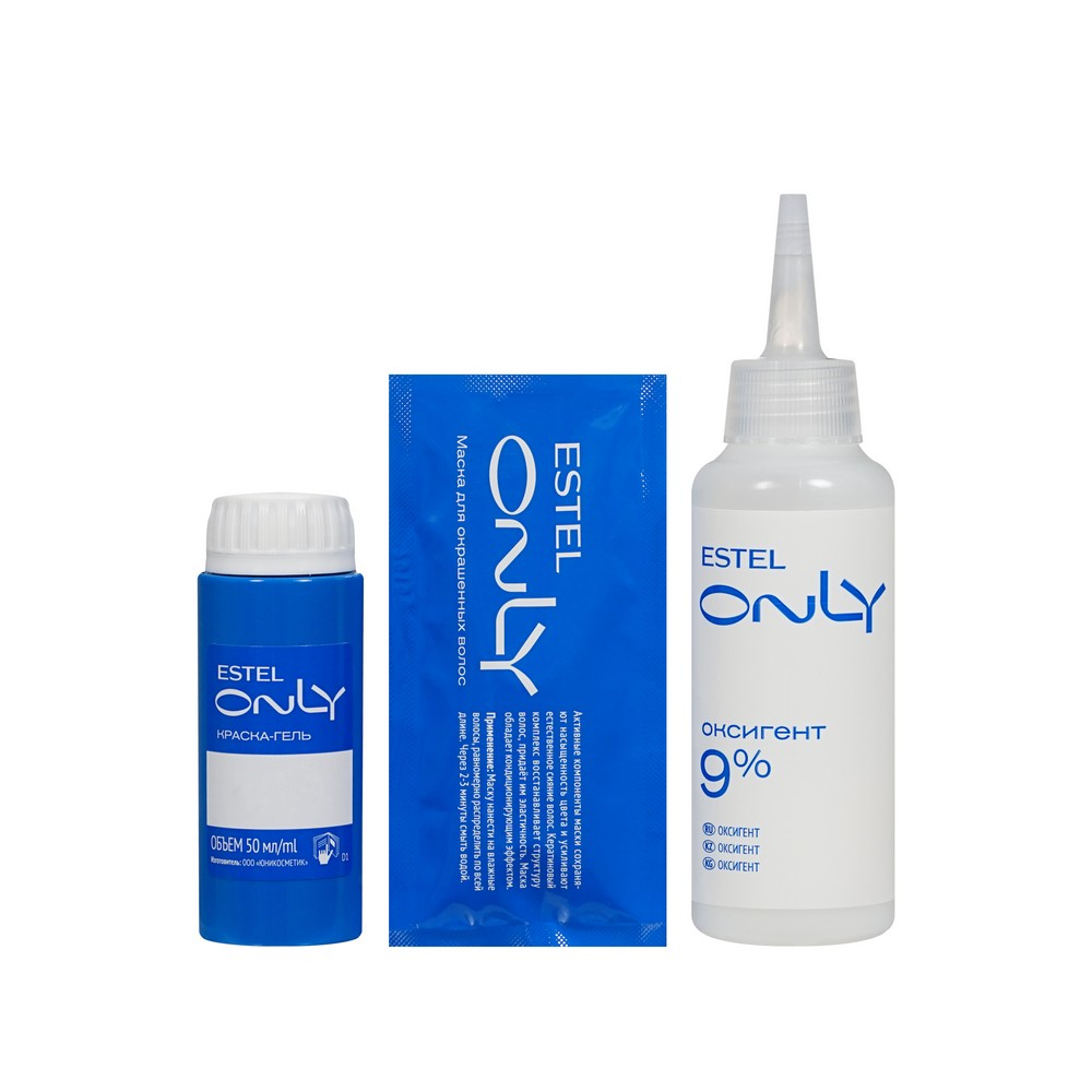 Стойкая краска - гель Estel Only для волос 9/17 Блондин пепельно-коричневый