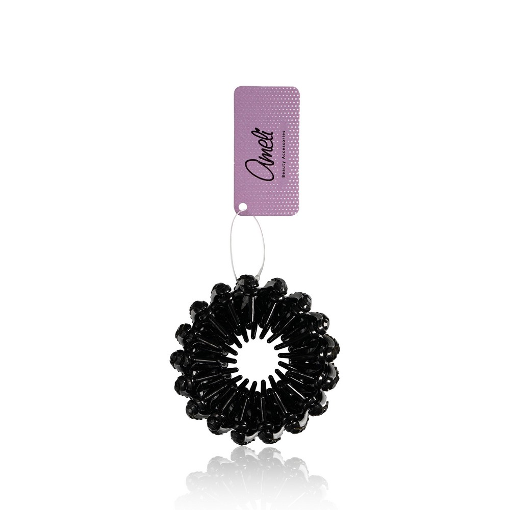 Заколка для волос Ameli с черными кристаллами , 7см