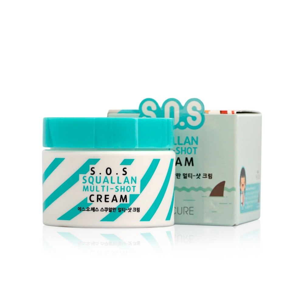 Крем для лица Korea The Cure Sos питательный , с акульим скваланом 50мл