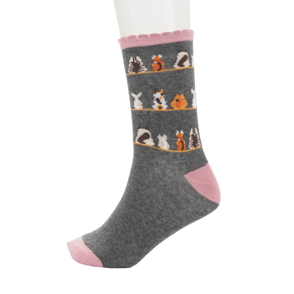 Good Socks носки жен."Котики" серый 1ПАР