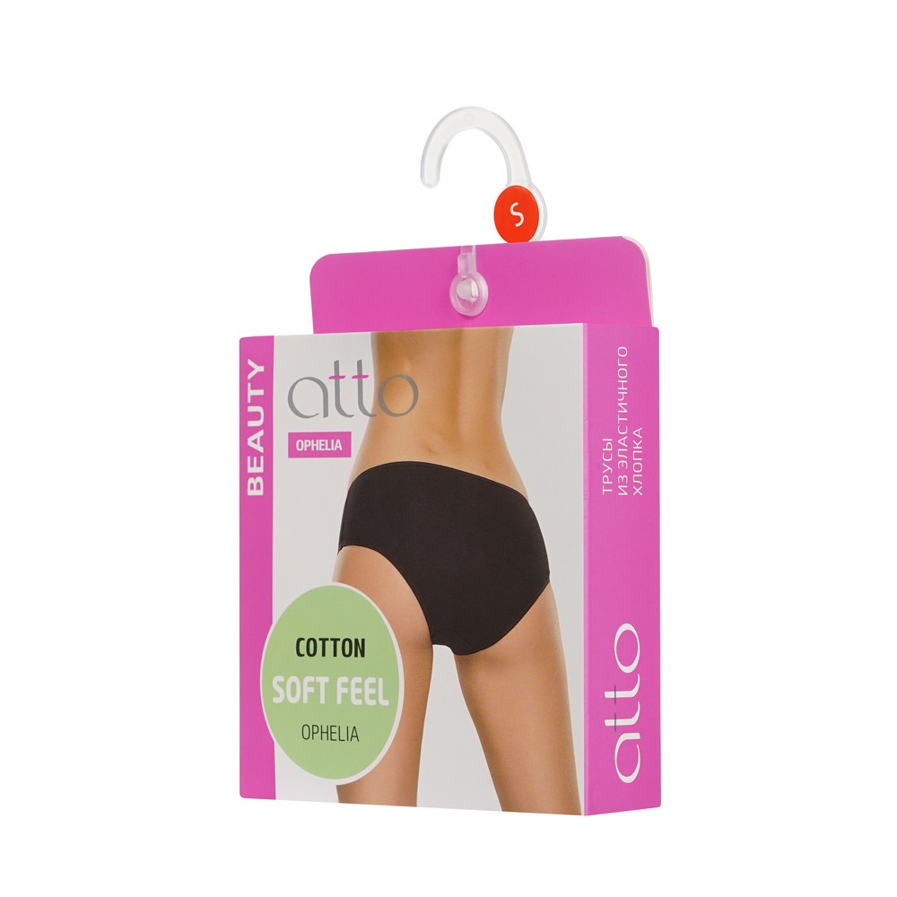 женские трусы - слипы Atto черные S