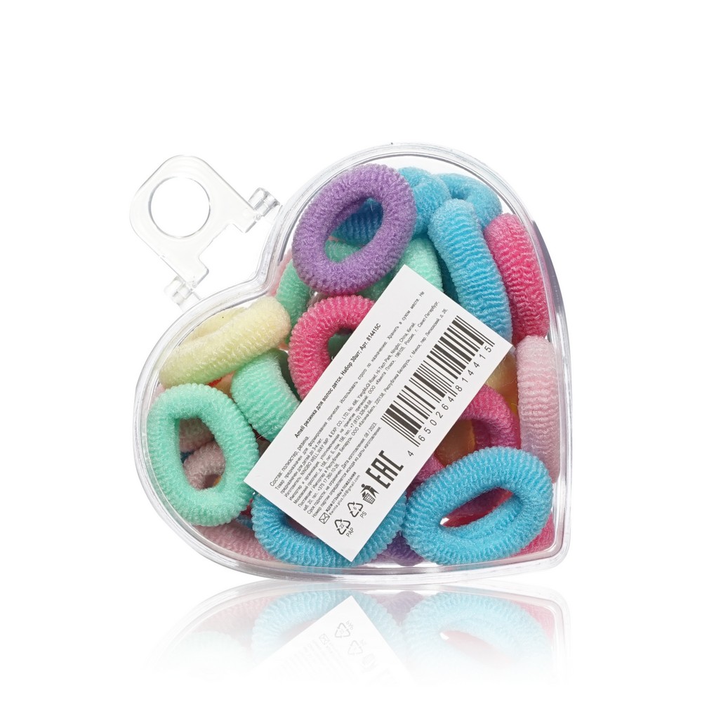 Ameli для детей набор резинок в коробочке сердечко 30ШТ