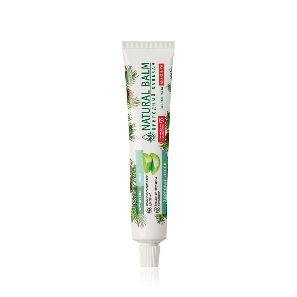 Зубная паста Natural Balm " Здоровье дёсен " с экстрактом хвои + алоэ 85г