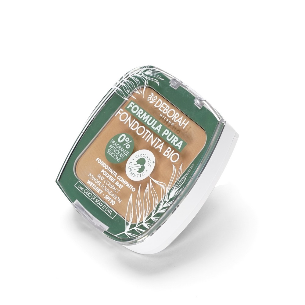 Тональная пудра для лица DEBORAH Milano Formula Pura Fondotinta Bio 02 SPF 20 9г