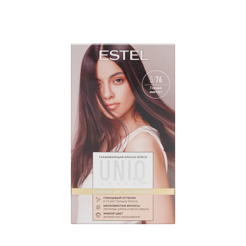ESTEL UNIQ SENSE краска для волос 5/76 светлый шатен коричнево-фиолетовый 1ШТ
