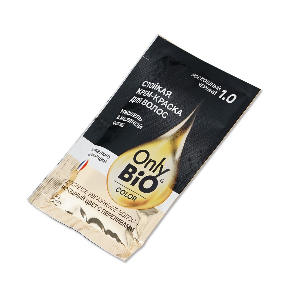 Крем - краска для волос Only Bio Color 1.0 , Роскошный черный , 115мл