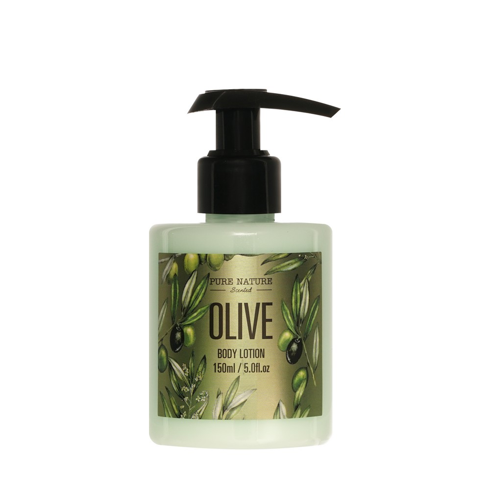 PURE NATURE Olive Набор подарочный женский гель 150мл, лосьон 150мл, соль 100 г, щетка для тела 1 шт