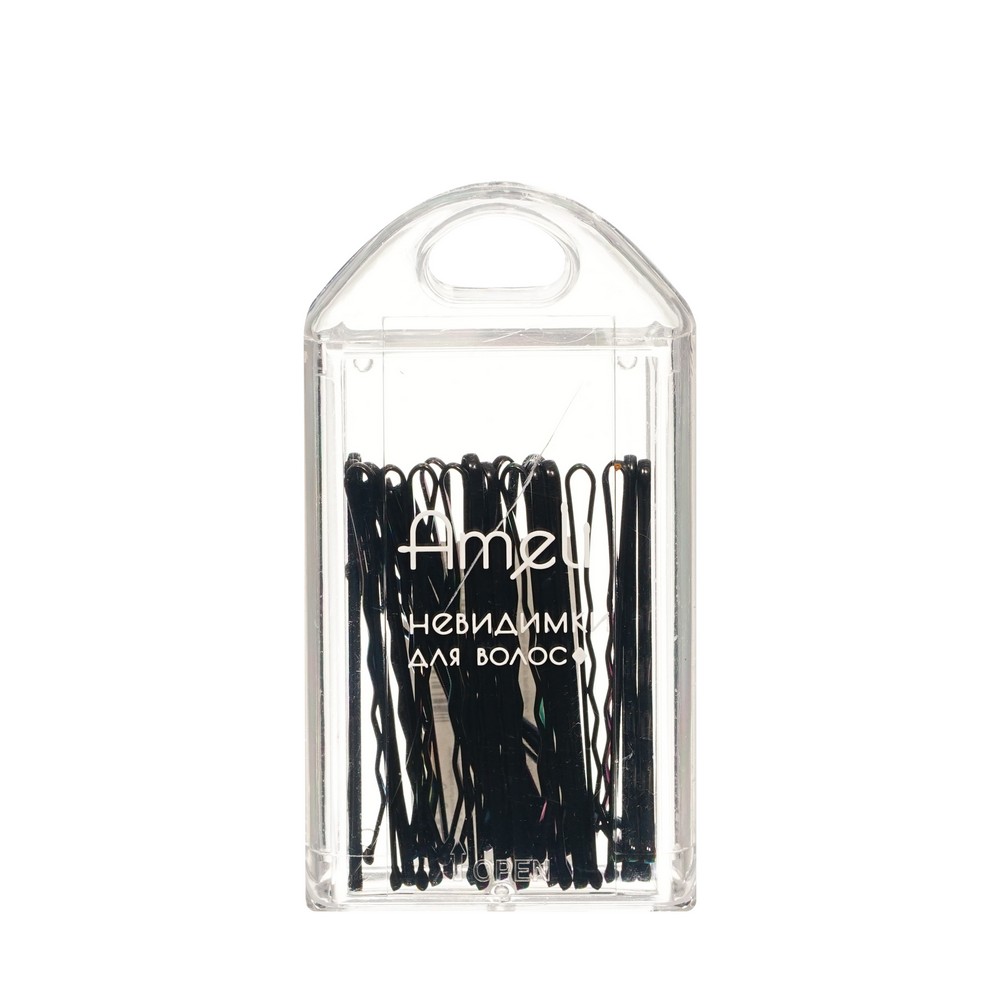 Ameli для волос невидим. чёрные в коробке 4,7см 24ШТ