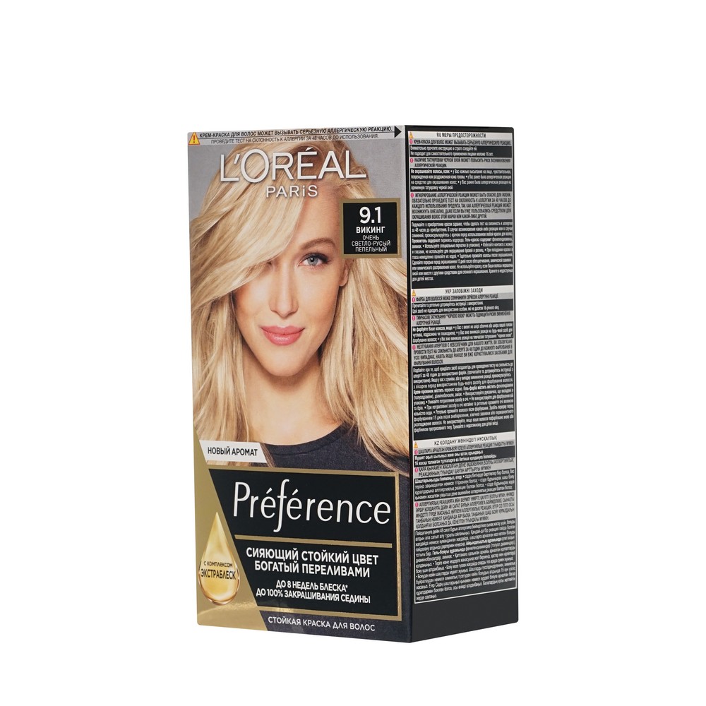 краска L'oreal Preference стойкая для волос 9.1 Викинг